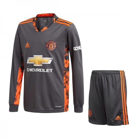 Billiga Fotbollströjor Manchester United Målvakt Barn Hemma tröja 2020/21 Långärmad